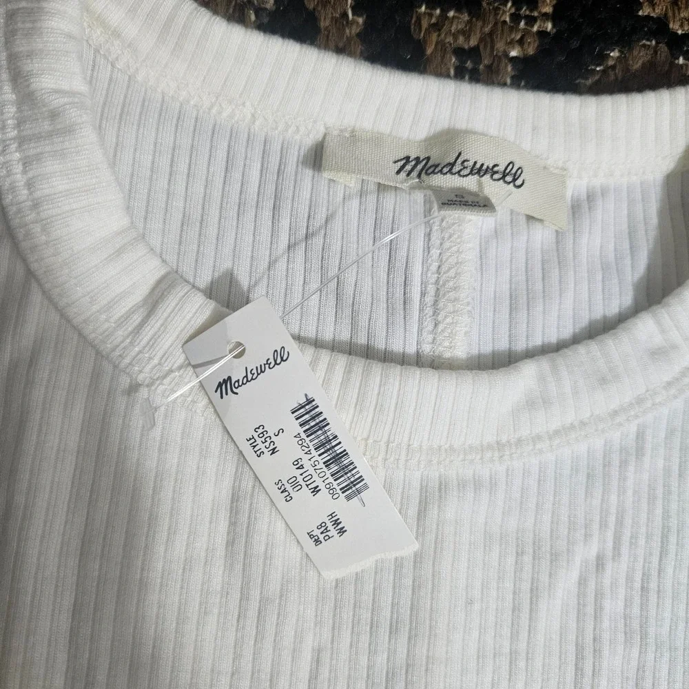 Madewell Drapey Rib Long-Sleeve Tee Size Small Women's NS593